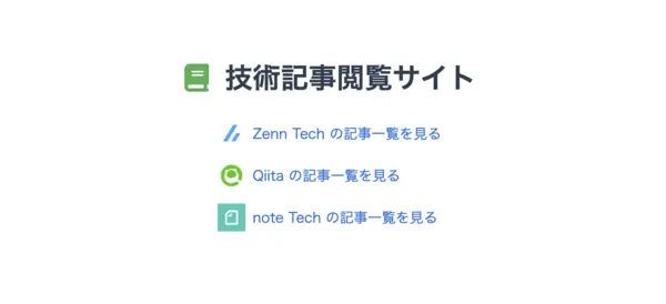 技術記事閲覧サイトのプロジェクト画像